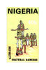 Nigeria 1986 Nigerian Life Def series - original hand-painted artwork for 40k value (Nkpokiti Cultural Dancers) by unknown artist on board 127 mm x 222 mm