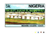Nigeria 1986 Nigerian Life Def series - original hand-painted artwork for 5k value (Modern Housing Estate) by unknown artist on board 222 mm x 127 mm endorsed C3