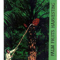 Nigeria 1986 Nigerian Life Def series - original hand-painted artwork for 10k value (Harvesting Palm Fruits) by unknown artist on board 127 mm x 222 mm
