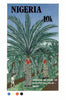 Nigeria 1986 Nigerian Life Def series - original hand-painted artwork for 10k value (Harvesting Palm Fruits) by unknown artist on card 130 mm x 222 mm endorsed D1