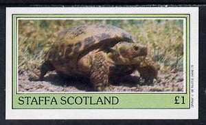 Staffa 1982 Tortoise imperf souvenir sheet (£1 value) unmounted mint