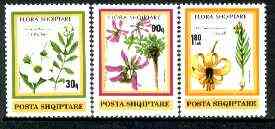 Albania 1991 Flowers set of 3 unmounted mint, SG 2492-94, Mi 2470-72*