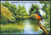 Jersey 2001 Europa - Pond Life perf m/sheet showing Kingfisher, unmounted mint SG MS997