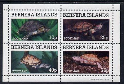 Bernera 1981 Turtles perf set of 4 values (10p to 75p) unmounted mint