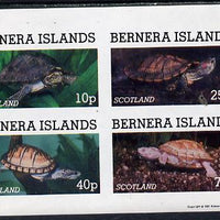 Bernera 1981 Turtles imperf set of 4 values (10p to 75p) unmounted mint