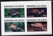 Bernera 1981 Turtles imperf set of 4 values (10p to 75p) unmounted mint