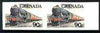 Grenada 1982 Famous Trains 90c Flying Scotsman unmounted mint imperf pair, as SG 1215