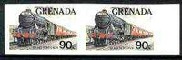 Grenada 1982 Famous Trains 90c Flying Scotsman unmounted mint imperf pair, as SG 1215