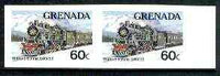 Grenada 1982 Famous Trains 60c Trans-Siberian Express unmounted mint imperf pair, as SG 1213