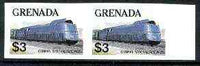 Grenada 1982 Famous Trains $3 German Nat Rlws Class 05 Steam Loco unmounted mint imperf pair, as SG 1217