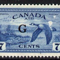 Canada 1950-52 Official 7c Canada Geese overprinted 'G' unmounted mint SG O190