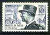 France 1952-54 Marshal de Lattre de Tassigny (WW2 Hero) 12d indigo & blue unmounted mint SG 1140a