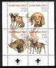 Estonia (Saaremaa) 2000 Dogs #5 perf sheetlet of 4 with Scouts Logo in bottom margin