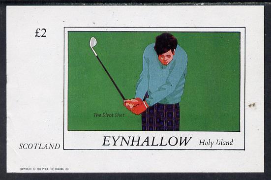 Eynhallow 1982 Golf (The Divot Shot) imperf deluxe sheet (£2 value) unmounted mint