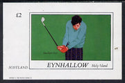 Eynhallow 1982 Golf (The Divot Shot) imperf deluxe sheet (£2 value) unmounted mint
