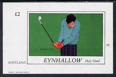 Eynhallow 1982 Golf (The Divot Shot) imperf deluxe sheet (£2 value) unmounted mint