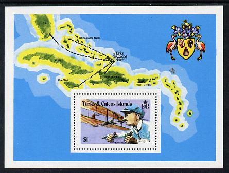 Turks & Caicos Islands 1978 Flight Anniversary m/sheet unmounted mint, SG MS 508