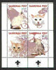 Estonia (Saaremaa) 2000 Domestic Cats #3 perf sheetlet of 4 with Scouts Logo in bottom margin