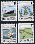 Cayes of Belize 1984 Lloyds List set of 4 unmounted mint