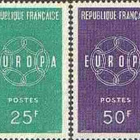 France 1959 Europa set of 2 unmounted mint, SG 1440-41