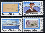 Cayes of Belize 1984 90th Stamp Anniversary set of 4 unmounted mint