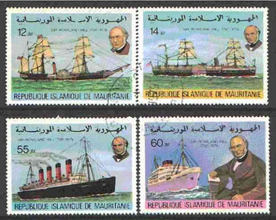 Mauritania 1979 Rowland Hill Centenary (Ships) set of 4 cto used, SG 614-17*