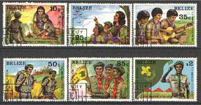 Belize 1982 Birth Anniversary of Lord Baden-Powell set of 6 cto used, SG,687-92*