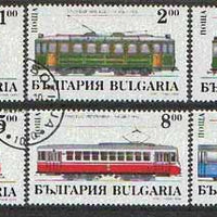 Bulgaria 1994 Trams complete set of 6 cto used, SG 3997-4002, Mi 4144-49*