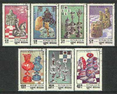 Guinea - Bissau 1983 Chess complete perf set of 7 cto used SG 751-57*