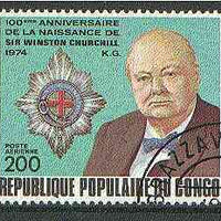 Congo 1974 Birth Centenary of Winston Churchill very fine used, SG 415*
