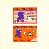 Sanda Island 1969 Kennedy imperf m/sheet opt'd Moon Landing unmounted mint