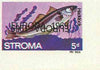 Stroma 1969 Fish 5d (Haddock) imperf single with 'Europa 1969' opt doubled, one inverted (very slight gum disturbance)
