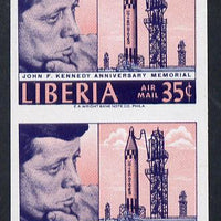 Liberia 1964 Kennedy Memorial 35c unmounted mint imperf proof pair