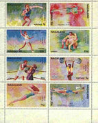 Nagaland 1972 Munich Olympic Games perf sheetlet containing complete set of 8 values unmounted mint