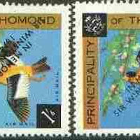 Thomond 1965 Bird 1s6d (Diamond shaped) with 'Sir Winston Churchill - In Memorial' opt in black inverted, plus normal unmounted mint