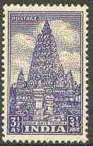 India 1949 Bodh Gaya Temple 3.5a bright blue unmounted mint (light overall toning) SG 315