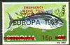 Stroma 1971 Fish 15p on 2s (Tunny) imperf single with 'Europa 1969' opt additionally overprinted 'Emergency Strike Post' for use on the British mainland unmounted mint*