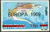 Stroma 1971 Fish 15p on 1s3d (Dogfish) imperf single with 'Europa 1969' opt additionally overprinted 'Emergency Strike Post' for use on the British mainland unmounted mint*