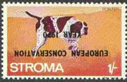 Stroma 1970 Dogs 1s (Pointer) perf single with 'European Conservation Year 1970' opt inverted unmounted mint*