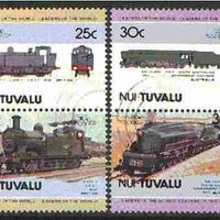 Tuvalu - Nui 1984 Locomotives #1 (Leaders of the World) set of 8 fine cds used