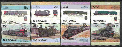 Tuvalu - Nui 1984 Locomotives #1 (Leaders of the World) set of 8 fine cds used
