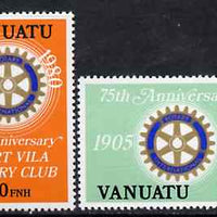 Vanuatu 1980 Rotary International 75th Anniversary unmounted mint set of 2 (English) SG 300-301E