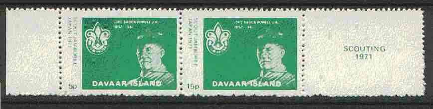 Davaar Island 1971 Japan Scouts Jamboree perf set of 2 (5p & 15p green) unmounted mint