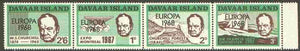 Davaar Island 1968 Europa opt on 1967 Churchill perf def strip of 4 (Chichester Boat, Forest etc) unmounted mint