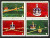 Davaar Island 1977 Coronation 25th Anniversary unmounted mint set of 4 (Crowns & Royal Regalia)