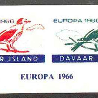 Davaar Island 1966 Europa imperf m/sheet (birds) unmounted mint