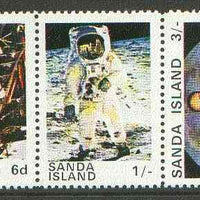 Sanda Island 1970 Apollo 11 Moon Landing unmounted mint perf set of 3