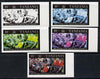 Tanzania 1987 Queen's 60th Birthday 10s set of 5 unmounted mint imperf progressive colour proofs incl all 4 colours (as SG 518)