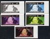 Tanzania 1987 Queen's 60th Birthday 40s set of 5 unmounted mint imperf progressive colour proofs incl all 4 colours (as SG 519)