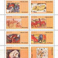 Nagaland 1973 Paintings of Animals perf set of 8 values unmounted mint
